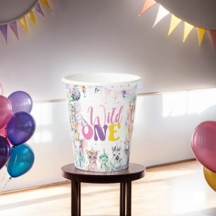 Gobelets En Papier Beaux Animaux Safari Sauvage Un Anniversaire