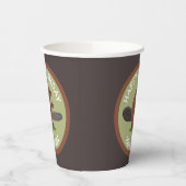 Gobelets En Papier Beaver avec tronçonneuse drôle d'anniversaire pers (Gauche)