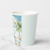 Gobelets En Papier Bébé à bord Baby shower de plage Retro Surfing (Gauche)