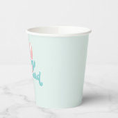 Gobelets En Papier Bébé à bord Baby shower de plage Surf rose (Gauche)