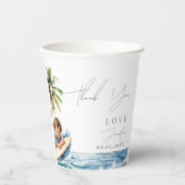 Gobelets En Papier Bébé à bord, Baby shower de surf (Recto)