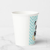 Gobelets En Papier Bébé adorable Baby shower bleu Panda (Droite)