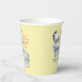 Gobelets En Papier Bébé Animaux Joyeux Anniversaire tasse de papier (Droite)