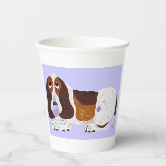 Gobelets En Papier Bébé Basset Hound (Recto)