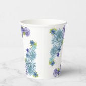 Gobelets En Papier Bébé Bleu En Fleur Brunch Douche (Droite)