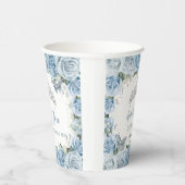 Gobelets En Papier Bébé Bleu Papillons Floraux Tiara QUINCEAÑERA (Droite)