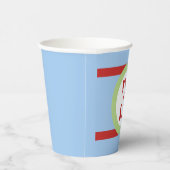 Gobelets En Papier Bébé bleu vert et rouge personnalisé Numéro d'anni (Droite)