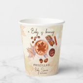 Gobelets En Papier Bébé brasse automne baby shower (Verso)