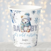 Gobelets En Papier Bébé c'est froid dehors mignon Baby shower d'hiver