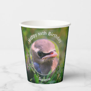 Gobelets En Papier Bébé cirage Oiseau Personnalisé fête d'anniversair