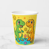 Gobelets En Papier Bébé Dinosaure Tasses à thème Papier (Verso)