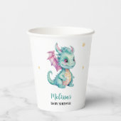 Gobelets En Papier Bébé Dragon Mignon (Verso)
