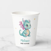 Gobelets En Papier Bébé Dragon Mignon (Recto)