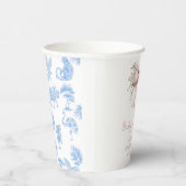 Gobelets En Papier Bébé En Fleur Baby shower Bow Rose (Droite)