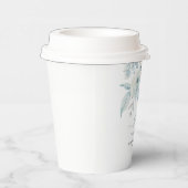 Gobelets En Papier bébé en fleur bleu poussiéreux baby shower (Droite)