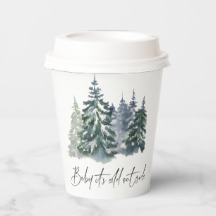 Gobelets En Papier Bébé forestier Il fait froid à l’extérieur du Baby
