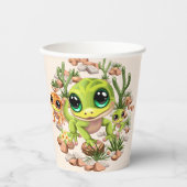 Gobelets En Papier Bébé Geckos jote personnages de dessin (Recto)
