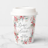 Gobelets En Papier Bébé, il fait froid à l'extérieur du Baby shower F (Verso)