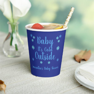 Gobelets En Papier Bébé Il fait froid dehors