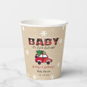 Gobelets En Papier Bébé Il fait froid dehors | Baby shower de Noël (Verso)