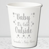 Gobelets En Papier Bébé Il fait froid Tasses en papier à l'extérieur