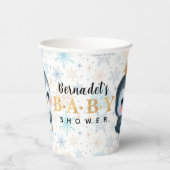 Gobelets En Papier Bébé mignon Baby shower de pingouin hiver (Droite)