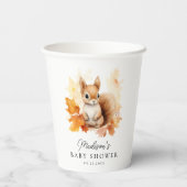 Gobelets En Papier Bébé mignon écureuil Baby shower d'automne (Verso)