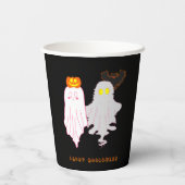 Gobelets En Papier Bébé mignon Fantômes Halloween tasse de papier (Verso)