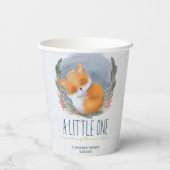 Gobelets En Papier Bébé mignon Fox Baby shower hiver neige (Verso)