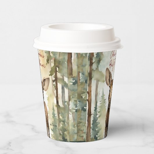 Gobelets En Papier Bébé mignon Moose Baby shower neutre genre (Droite)