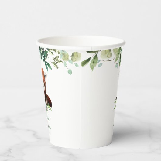 Gobelets En Papier Bébé mignon ours Baby shower verdure Genre Neutre (Droite)