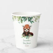 Gobelets En Papier Bébé mignon ours Baby shower verdure Genre Neutre (Recto)