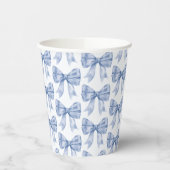 Gobelets En Papier Bébé ou Fête des mariées bleu, fête d'anniversaire (Gauche)