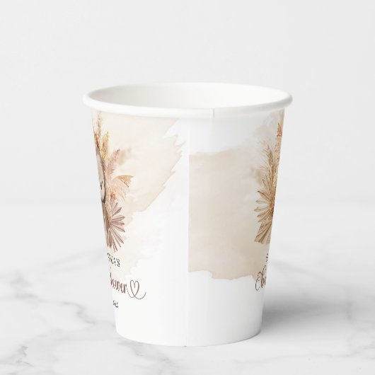 Gobelets En Papier Bébé ours brun baby shower sweatshirt pampas (Droite)