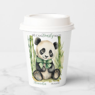 Gobelets En Papier Bébé Panda Ours Baby shower neutre de genre