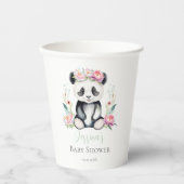 Gobelets En Papier Bébé Panda Peonies Baby shower Jungle (Recto)