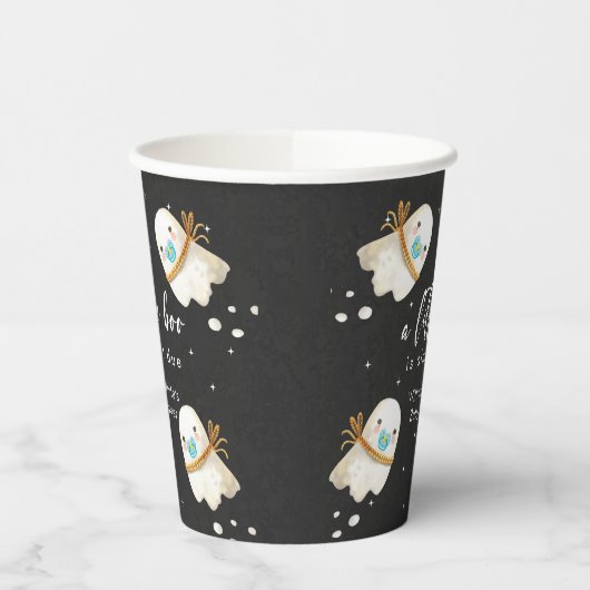 Gobelets En Papier Bébé petit garçon mignon fantôme Halloween automne (Gauche)