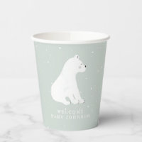 Bébé Polar Bear Cub Hiver Bleu Baby shower