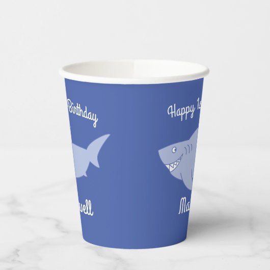 Gobelets En Papier Bébé requin Enfants 1er anniversaire (Gauche)
