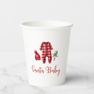 Gobelets En Papier Bébé Santa Fête de Noël pour Bébé
