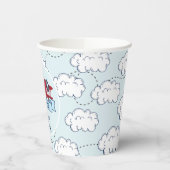 Gobelets En Papier Bébé shower Avion Rouge (Gauche)