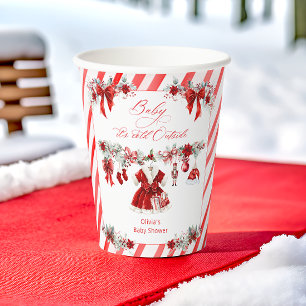 Gobelets En Papier Bébé son froid dehors Baby shower fille