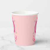 Gobelets En Papier Bébé Tortue rose mignonne (Gauche)