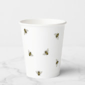 Gobelets En Papier Bee Baby shower Bumble Bee Douche (Verso)
