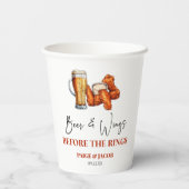 Gobelets En Papier Beer and Wings Before The Rings Rehearsal Dinner (Verso)