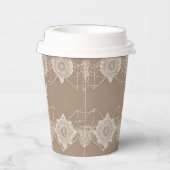 Gobelets En Papier Beige and white patterns AI art (Droite)