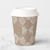 Gobelets En Papier Beige and white patterns AI art (Recto)