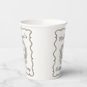 Gobelets En Papier Beige Bow Retro Coquette gâteau Coquette Anniversa (Gauche)