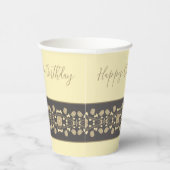 Gobelets En Papier Beige Et Crème Design (Droite)