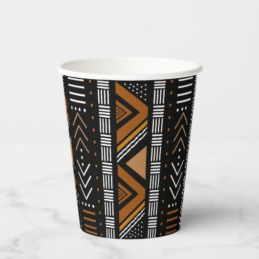 Gobelets En Papier Belle Boue Tissu Design Partie Approvisionnement C (Verso)